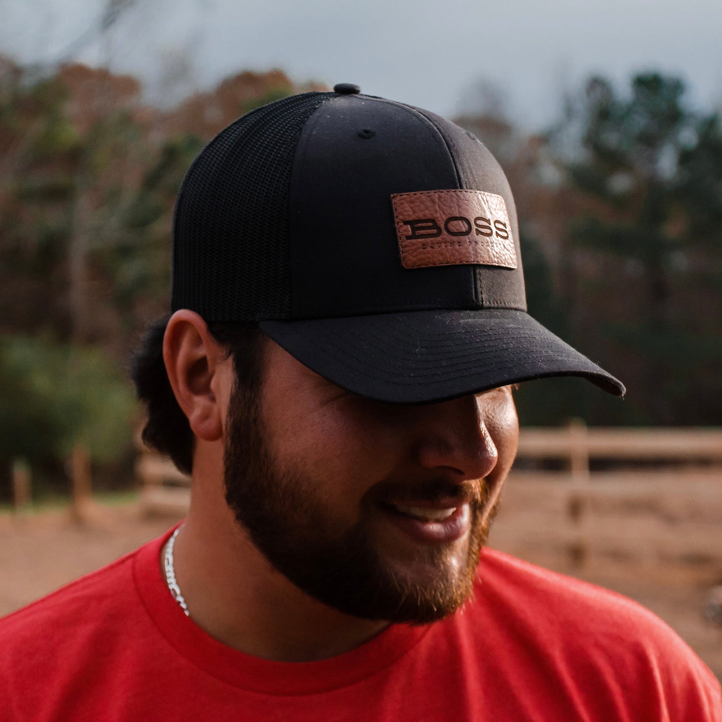 Boss™ Leather Patch Hat