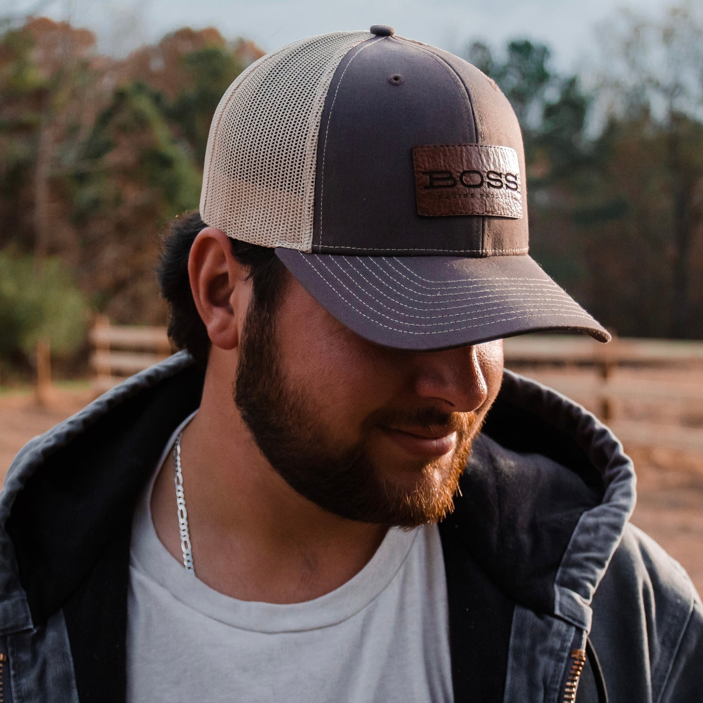 Boss™ Leather Patch Hat