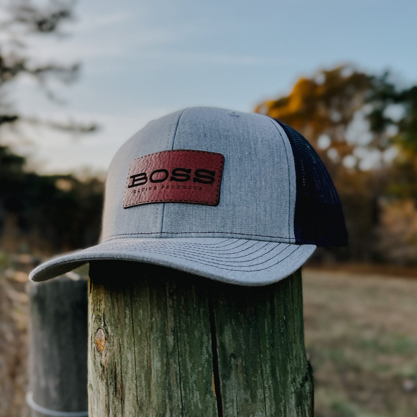 Boss™ Leather Patch Hat