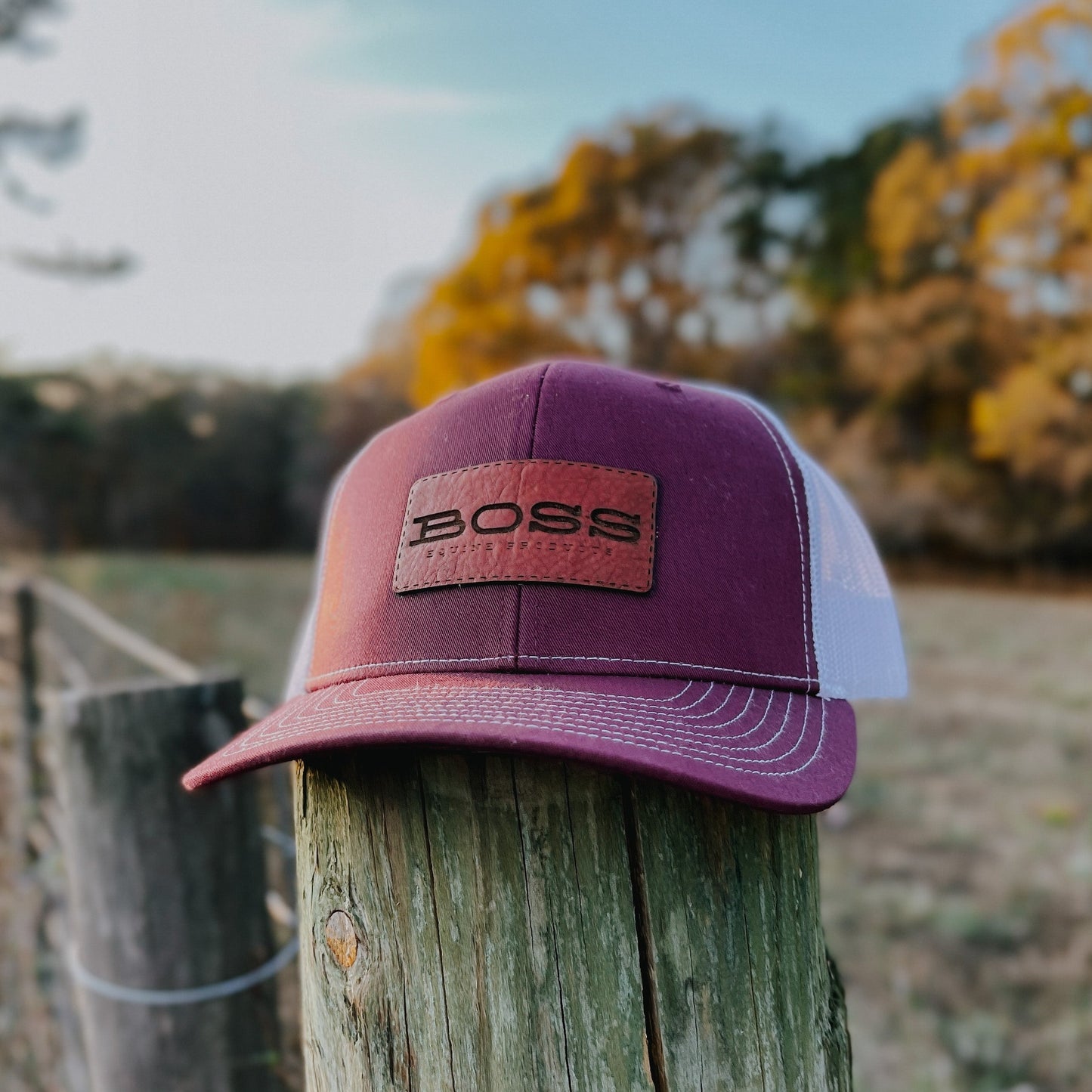 Boss™ Leather Patch Hat