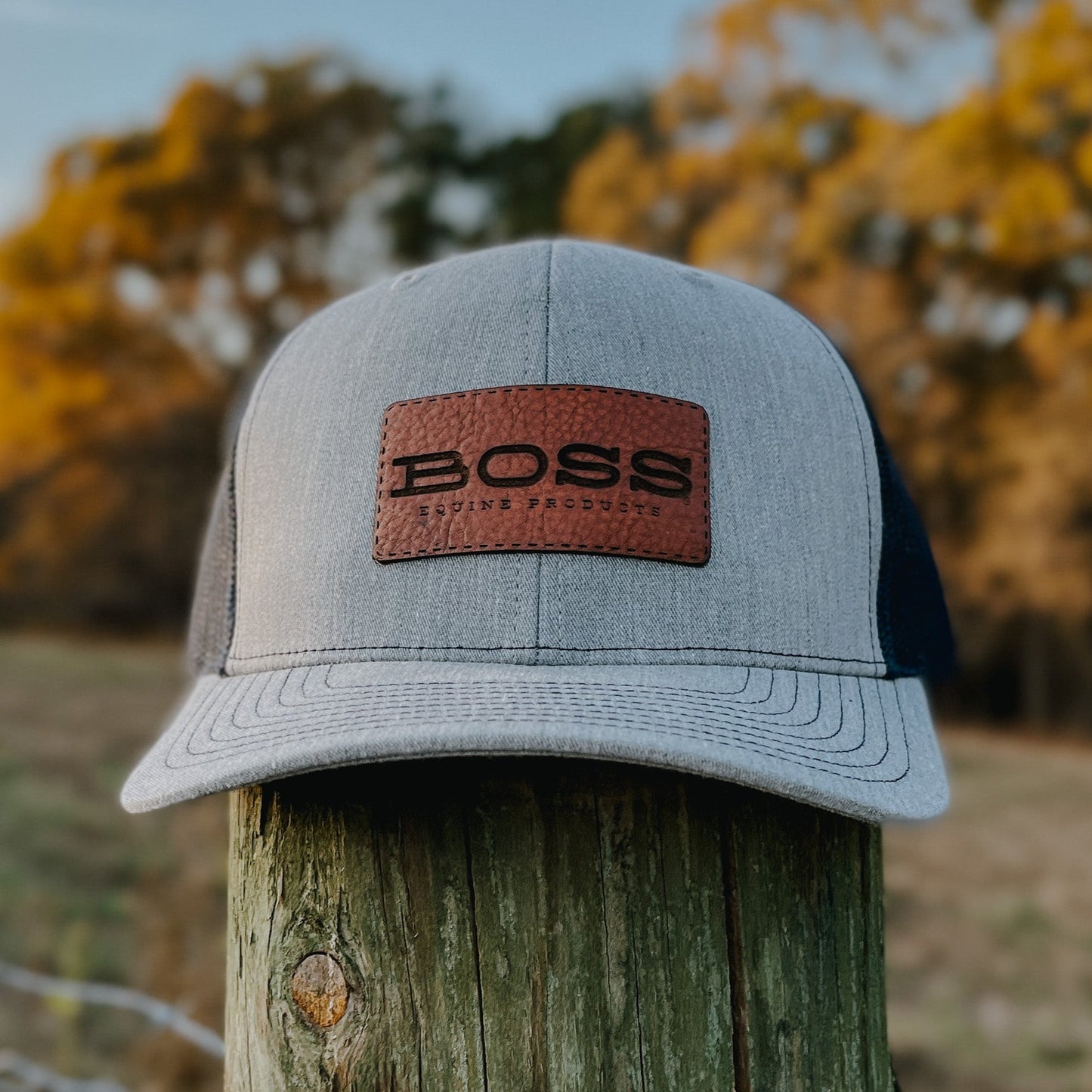 Boss™ Leather Patch Hat