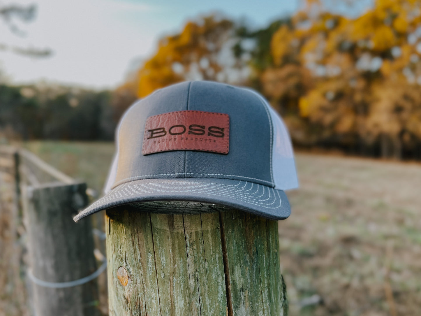 Boss™ Leather Patch Hat