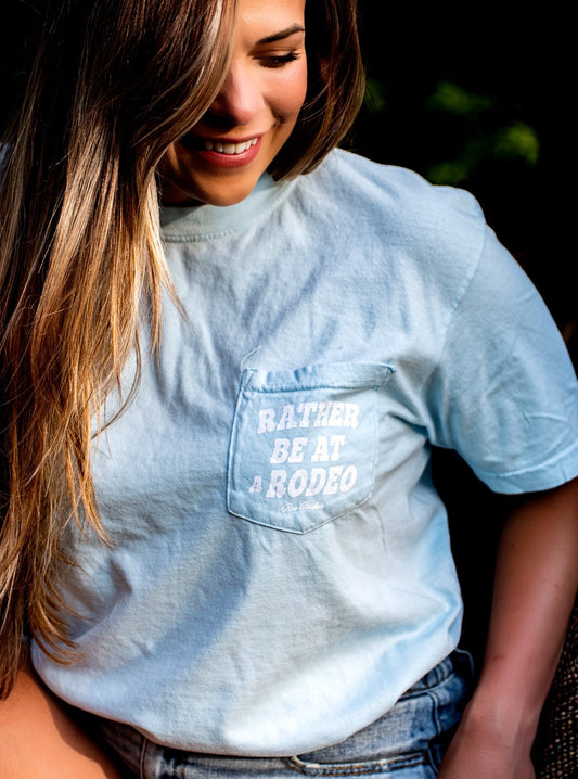 Rather be at a Rodeo T-Shirt - Chambray