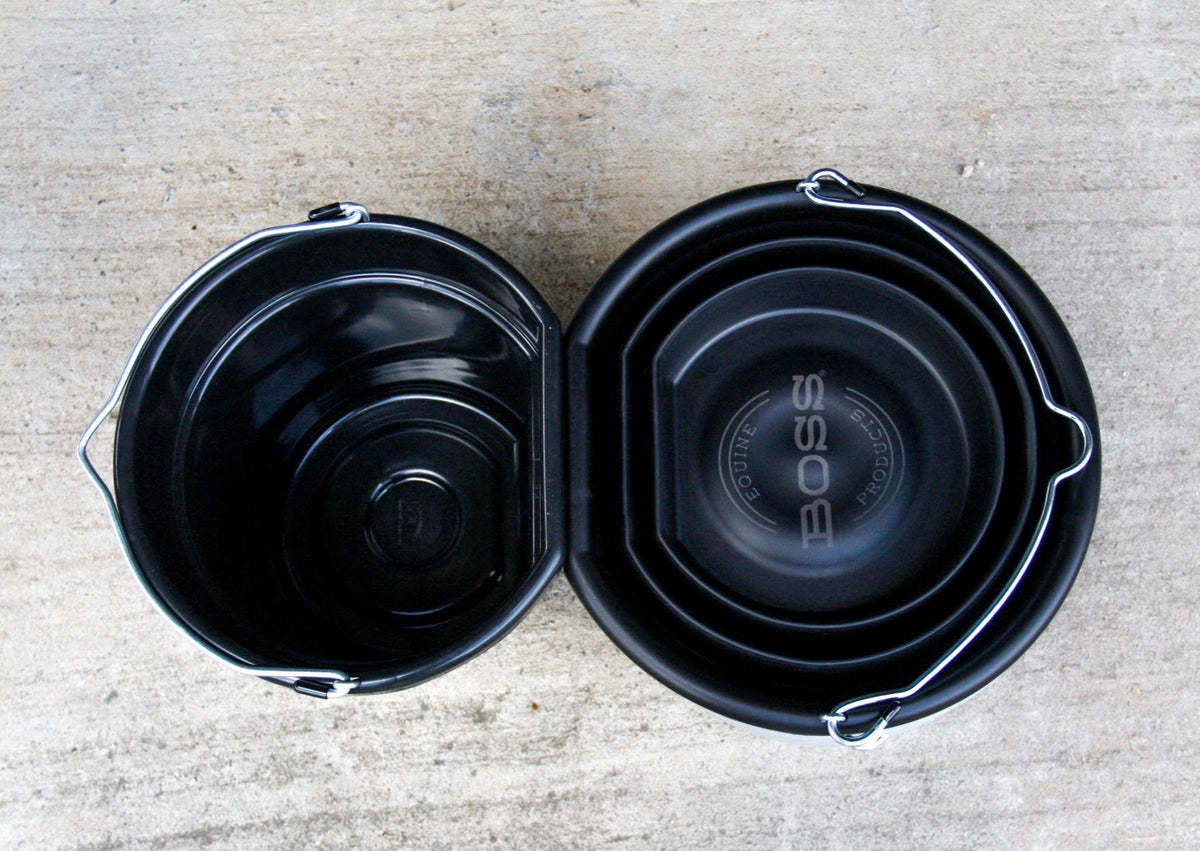 Bsc Bucket Rim BOSS™ Bucket - Black – Boss Equine Products
