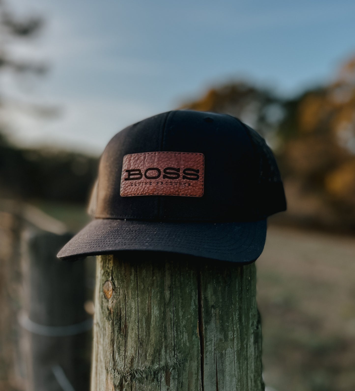 Boss™ Leather Patch Hat