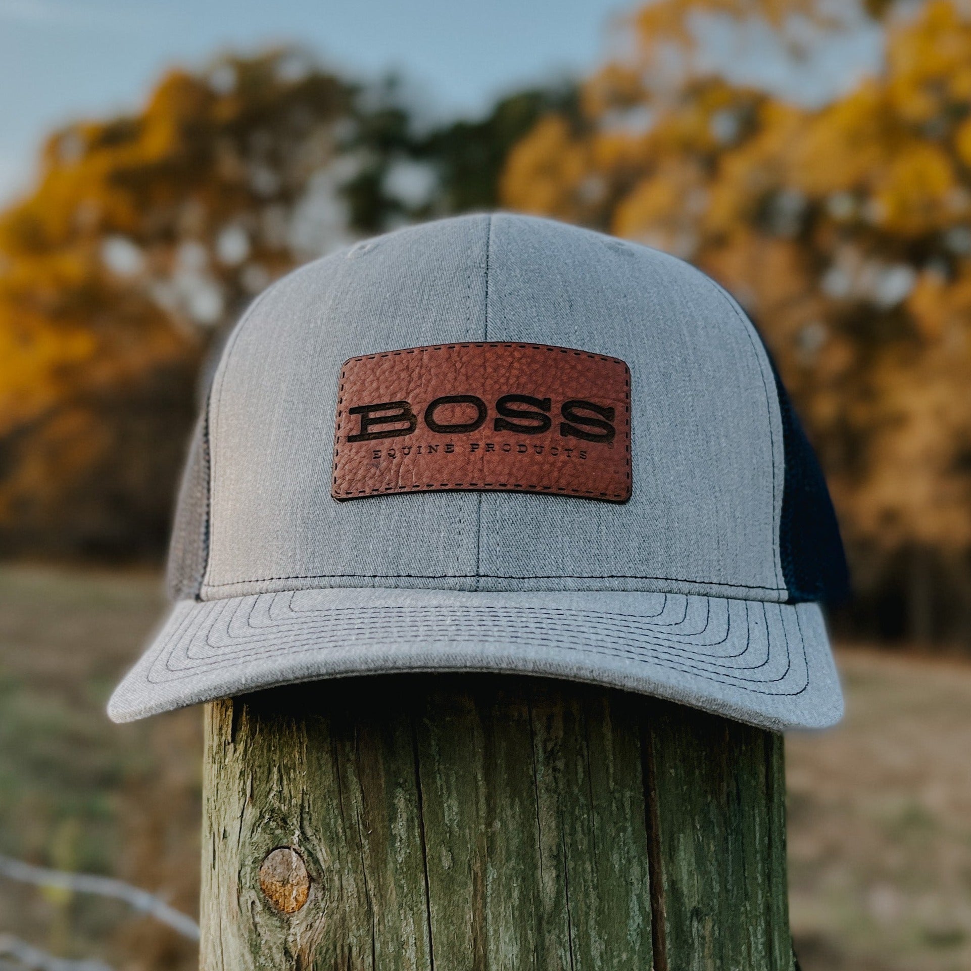 Boss™ Leather Patch Hat – Boss Equine Products